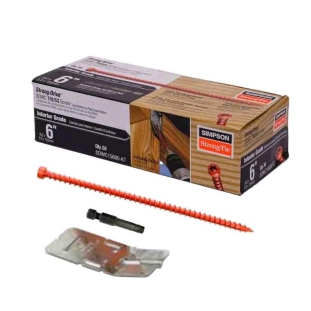 Simpson Strong-Tie SDWC15600-KT 6" Strong Drive Structural Screws 50 Screws